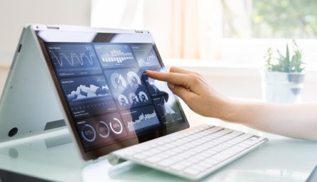 Digital Data Technology. KPI Business Dashboard Technology
